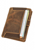 Vintage magic wallet coinpocket RFID Leder